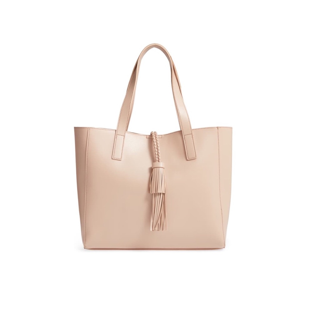 Sole Society Zyla Faux Leather Tote Beige